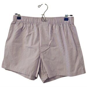 Purple, Blue and White Banana Republic Men's Stripe Boxers